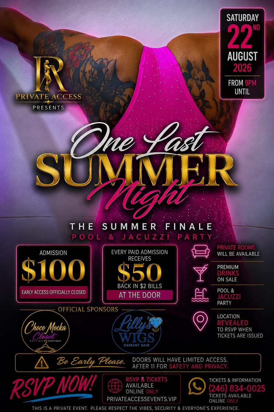 Previous August event flyer