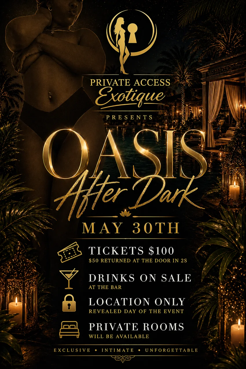 Oasis After Dark event flyer for May 30, 2026
